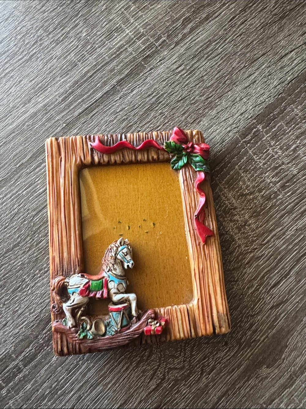 Enesco Christmas rocking horse photo frame ornament